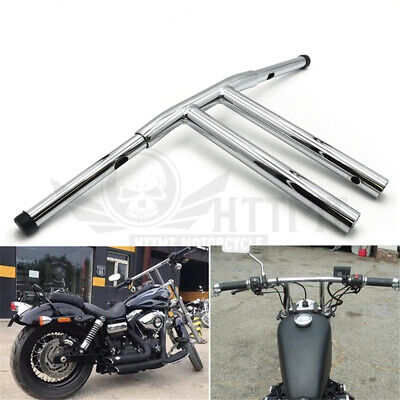 Black 6/"//9.5/"//12/" Rise T-Bars Handlebar Drag Bar For Harley FLST FXST Custom New