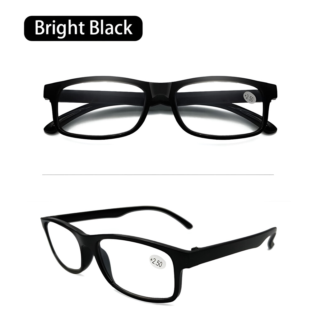 4Pair Reading Glasses Rectangular Business Metal Reader +1.0 1.5 2.0 2.5 3.0 3.5