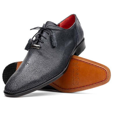 NEW Marco Di Milano Exotic Fashion Dress Shoes Genuine Stingray Leather Black