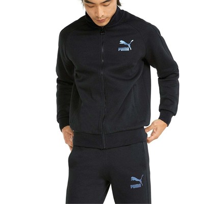 

Puma Iconic T7 Full Zip Track Jacket Big Tall Mens Black Casual Athletic Outerwe, Черный, Puma Iconic T7 Full Zip Track Jacket Big Tall