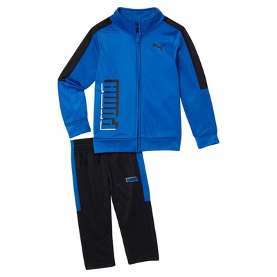 

Трикотажная спортивная куртка и зауженные брюки Puma, комплект из двух предметов, синий, повседневный, для мальчиков, Puma Tricot Track Jacket - Tapered Pant TwoPiece Set Toddler