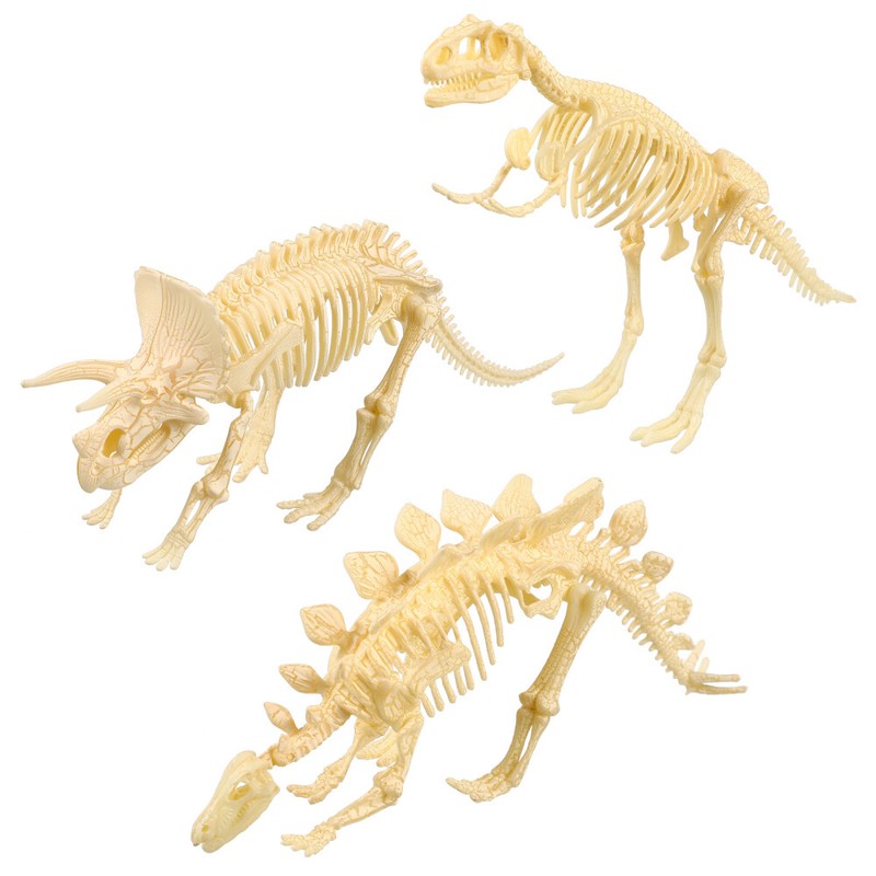 Dinosaur Figurines Bones Prehistoric Dig Toys Pretend Fossil