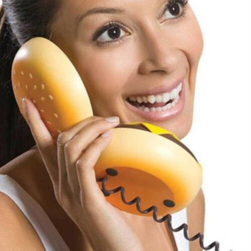 Hamburger Shape Cheeseburger Burger Novetly Home Corded Phone Telephone Gift US
