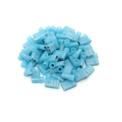 100 Pcs 90 Degree Nylon Insulated Female Push on Wire Terminal Quick Connector W