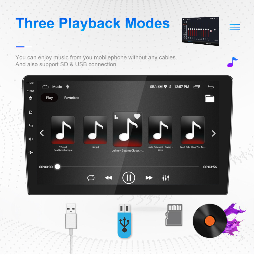 2+32GB 9" Android 13 Double 2Din Car Stereo Carplay GPS Navi WiFi BT RDS Radio