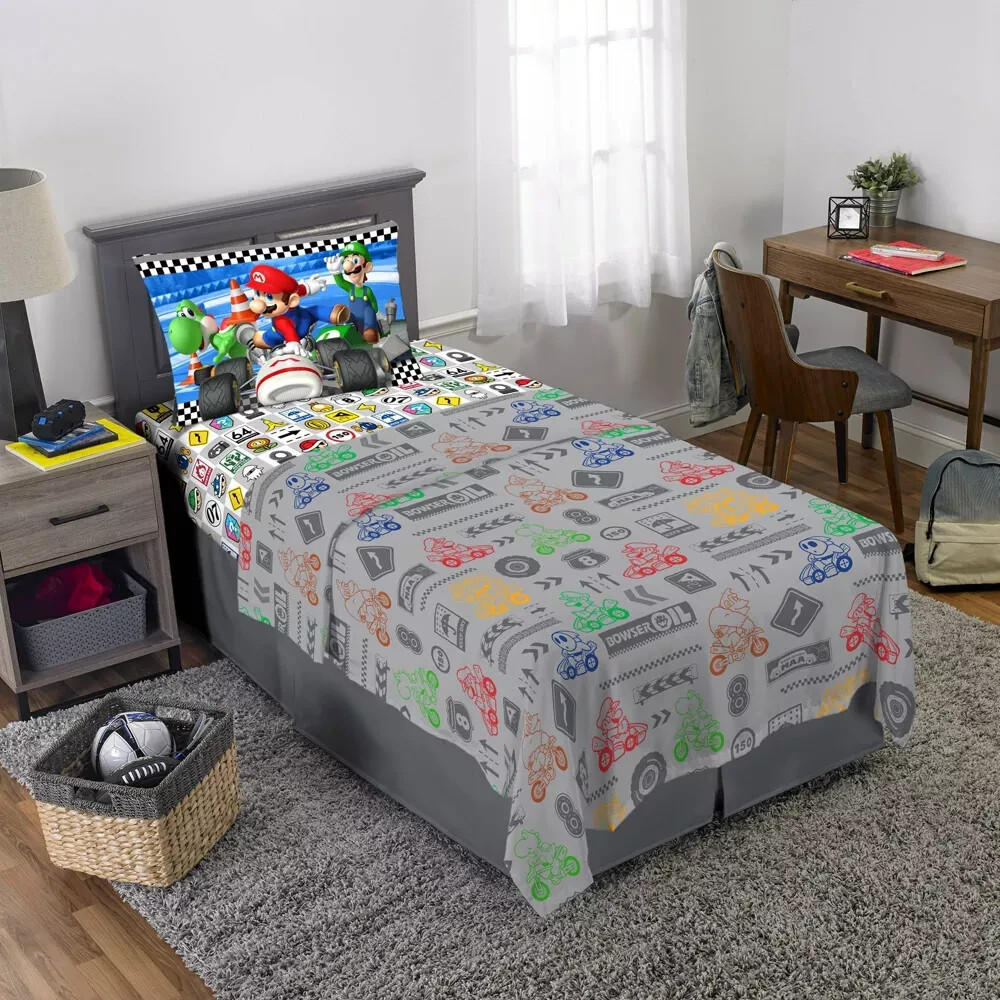 3 pc Mariokart Super Mario In the Winner Circle Sheet Set
