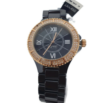 ESPRIT Women's Quartz Watch with Silver Isis Kyrtos Ceramic EL101322F09