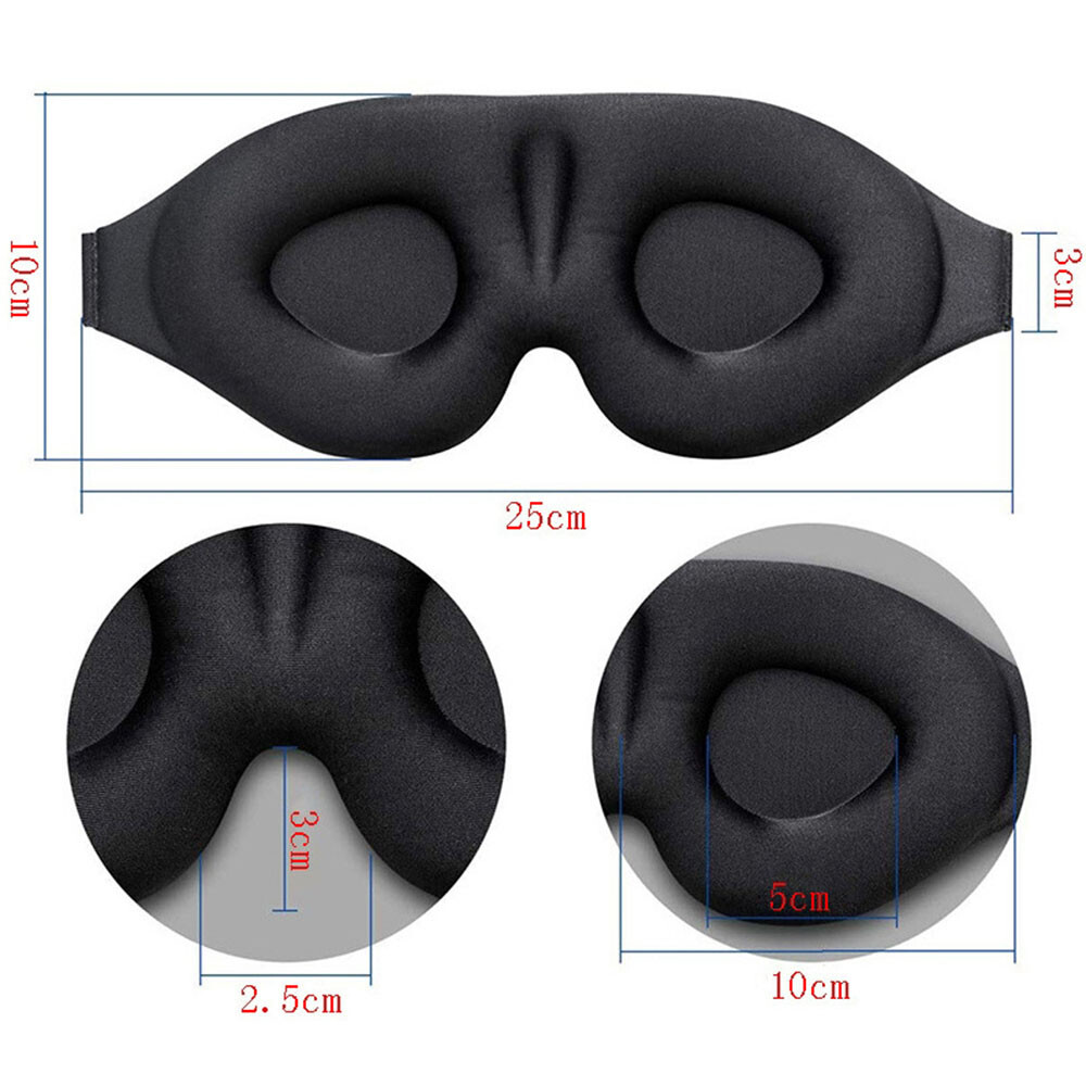 3D Sleep Eye Mask Blindfold for Men Women Travel Accessories