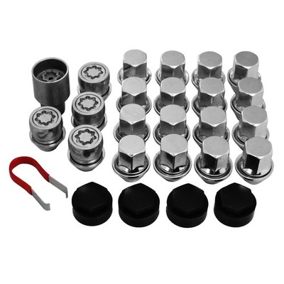 Dodge Avenger Wheel Nuts Silver Forged Package with Lock Nuts 2008 on