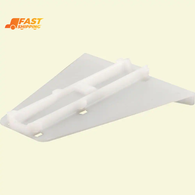Drawer Track Delta Guide, White Plastic