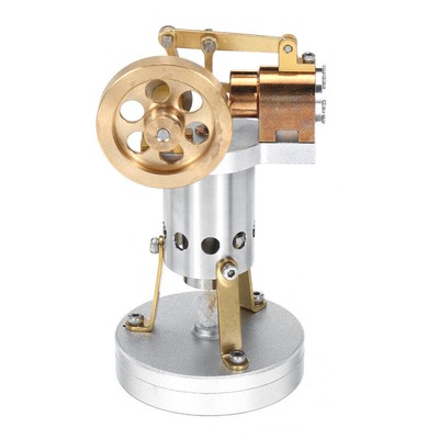 DIY ENGINE R06 Mini Retro Vertical Brass Stirling Engine Model Toy Collection