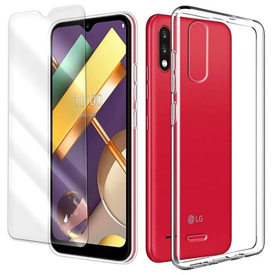 Explosion-Proof 9H Screen Protector Flim Silicone Case for LG K22 LM-K200QM USA