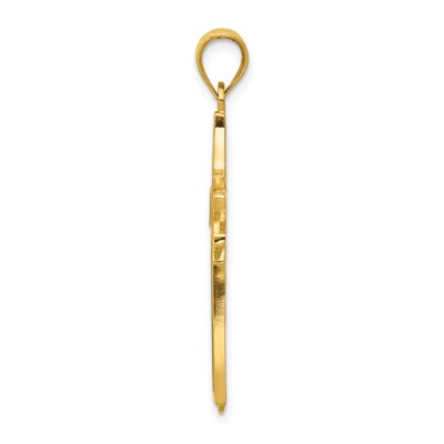 Pre-owned Superdealsforeverything Real 14kt Yellow Gold Enameled Latin Cross Pendant
