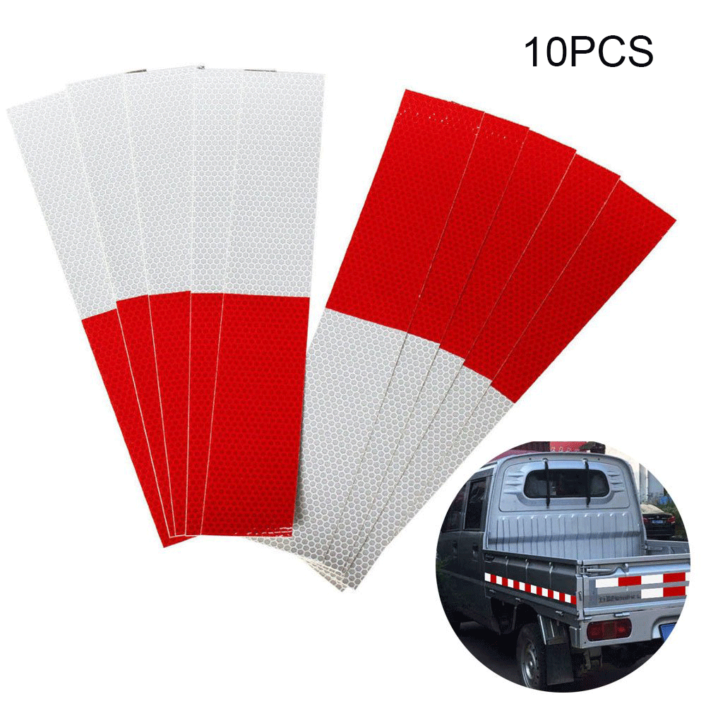 Exterior Reflective Tape Decal Sticker Lot of 16 Safety Caution RED