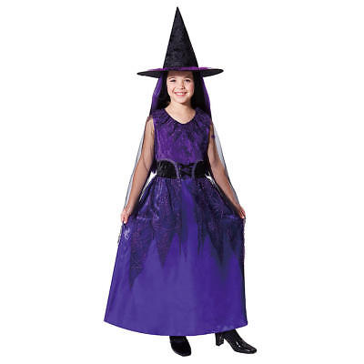 Jubilee Witch Halloween Costume Girls Medium Dress Witch Hat Trick or Treat NWT