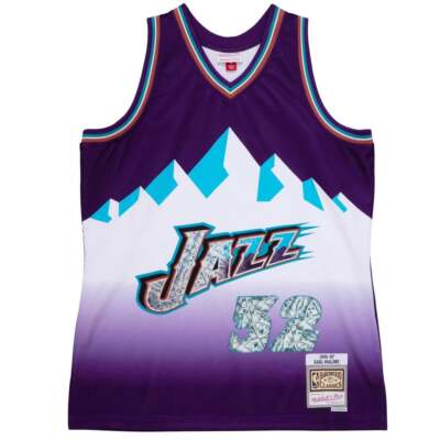 

Mitchell - Ness 75th Anniversary V Neck Replica Mens Purple SMJY1202-UJA, Фиолетовый, Mitchell - Ness 75Th Anniversary V Neck Replica Jersey