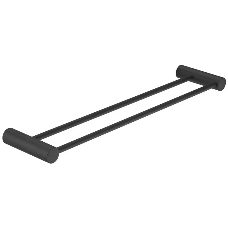BWE Double Towel Bar 24 in Bathroom Rack Wall Mount Stainless Steel Matte Black