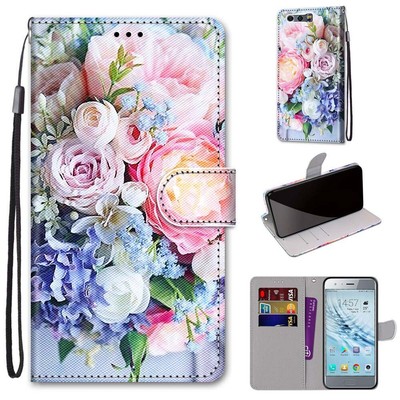 For Huawei Honor 9C 9X 9 8A 8S 8X 7A 7S Patterns Leather Wallet Stand Case Cover