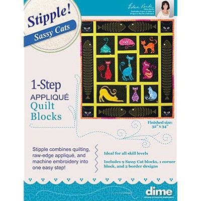 UPC 810065020178 product image for Stipple Sassy Cats Machine Embroidery Quilt Applique Pattern Designs Cd And | upcitemdb.com