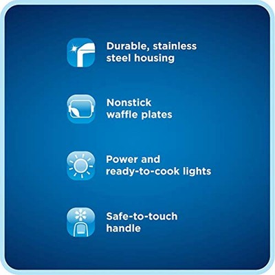 Belgian Waffle Irons Maker, Stainless Steel (CKSTWF2000-1AM) Electric Kitchen