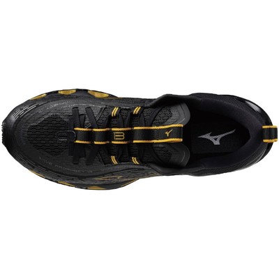 Pre-owned Mizuno Running Shoes Wave Prophecy 13 Black/glod J1gc2451 32 Us 10 (28cm)
