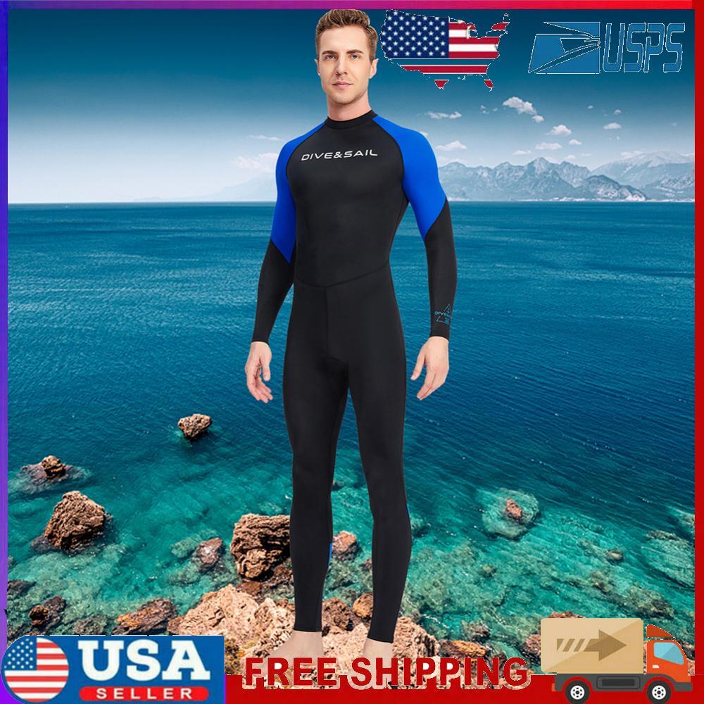 Men Diving Suit with Zipper Sunscreen Diving Skin Clothes Water Sports Equipment