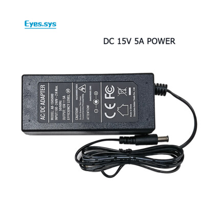 DC 15V 5A Power Supply Adapter for Camera Security NVR  Anbvision &Eyes.sys Kit