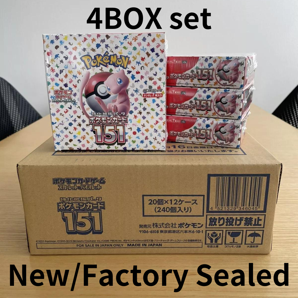 Pokemon 151 Booster Box SEALED SV2A 2023 4BOX set Japanese Pokemon 151 Booster Box SEALED SV2A 2023 4BOX set Japanese