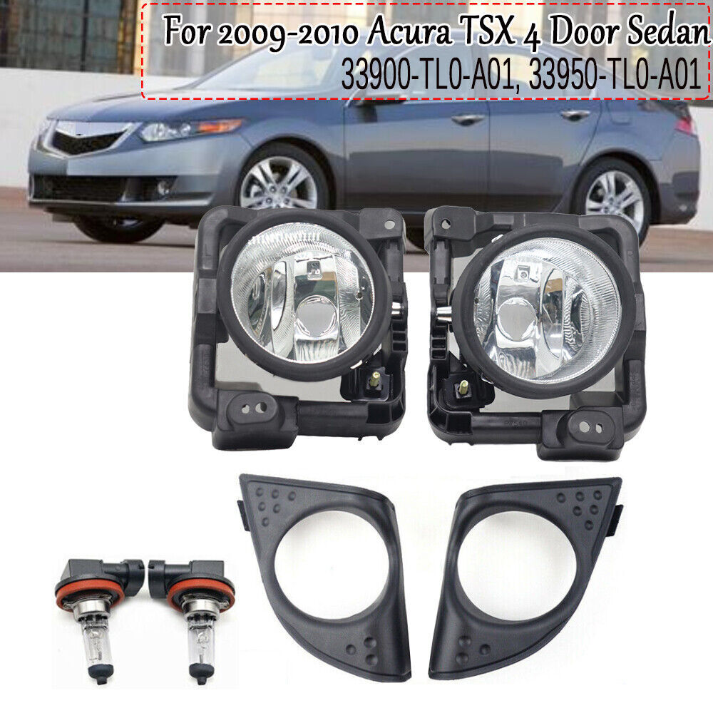 Pair LH&RH Fog Driving Light Lamps Fit For Acura TSX 2009 2010 2.4