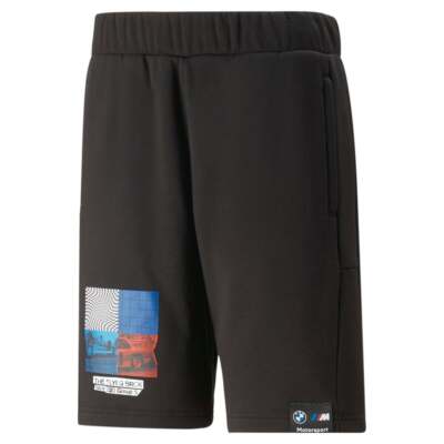 

Puma Bmw Mms Graphic 10-дюймовые шорты Мужские черные повседневные спортивные штаны 53813801, Черный, Puma Bmw Mms Graphic 10" Shorts