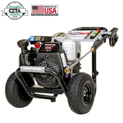 Simpson Pressure Washer Cleaner Outdoor Cold Water 3200 PSI 2.5 GPM HONDA GC190