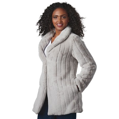 

Пальто Masseys из искусственного меха с воротником, Pebble grey