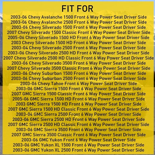 Seat Switch Driver Bezel Side for 2003-2007 Chevy Silverado 1500 HD 2500 HD 3500