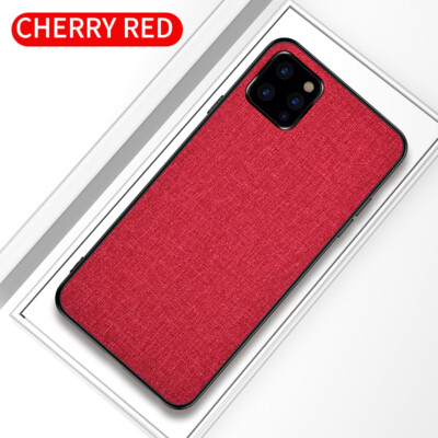 For iPhone 13 14 Pro Max 12 Pro 11 7 8 Slim Cloth Fabric Hybrid TPU Case Cover