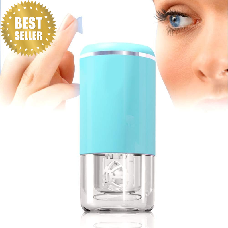 Ultrasonic Contact Lens Cleaner for Soft Lenses Blue | Ultrasonic Deep Cleaning,