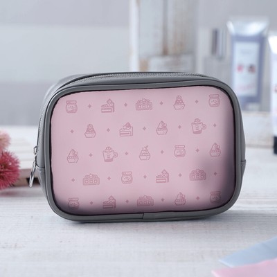 Kirby Cafe Exclusive Clear Pouch Polyester Pink Nintendo Kawaii Japan Limited