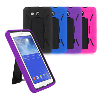 Hybrid Case Rugged Hard Stand Cover for Galaxy Tab 3 LITE 7.0/Tab E Lite 7.0 