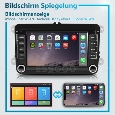 7 Autoradio Android 9.1 RDS GPS Navi Wifi Bluetooth Für VW GOLF 5 Passat Touran
