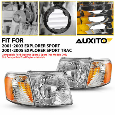 Headlight Assemblies Fit Ford 2001-2005 Explorer Sport Trac 01-03 Explorer Sport