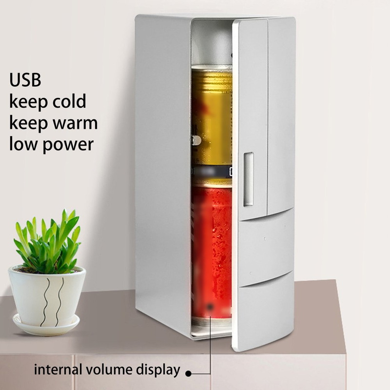 Portable Mini USB Fridge Compact Personal Small Refrigerator for Father'S Day