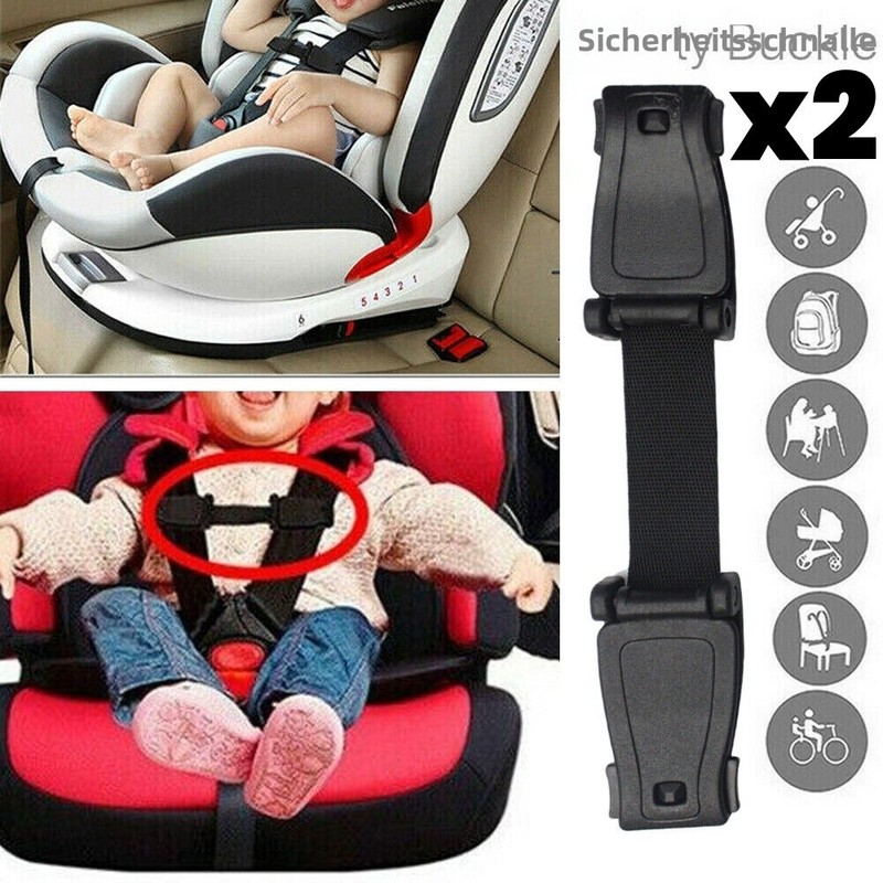 Baby Sicherheitssitzgurt Brustclip, Buggy Schnalle, Anti Flucht, 2 Stck
