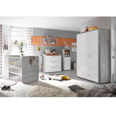 Zwilling Zwillingszimmer Erstausstattung Babyzimmer Frieda vintagegrey/weiß 9tlg