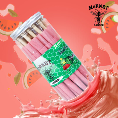 HONEYPUFF King Size Pink Pre Rolled Rolling Paper CONES Watermelon Flavor Wraps