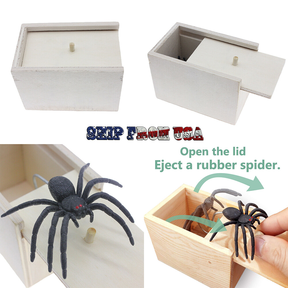 Spider Gift Box Fake Rubber Toy Scare April Fool's Day ...