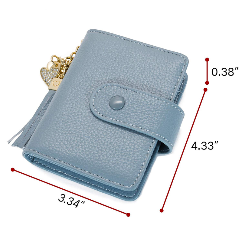 Women's Mini Credit Card Case Wallet with ID Window and Holder purse 9 Colors