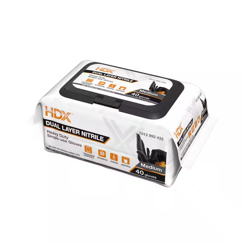 Nitrile Gloves Disposable Heavy Duty Work Gloves Medium 6 Mil Chemical Resistant