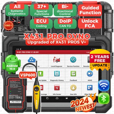 Launch X431 PRO DYNO TT Bidirectional Diagnostic Scanner TPMS Key Coding Tool