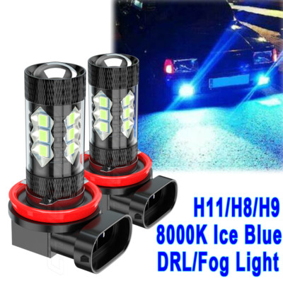 H11 H8 H9 LED Headlight Super Bright Bulbs Kit Blue 8000K 33000LM High/Low Beam