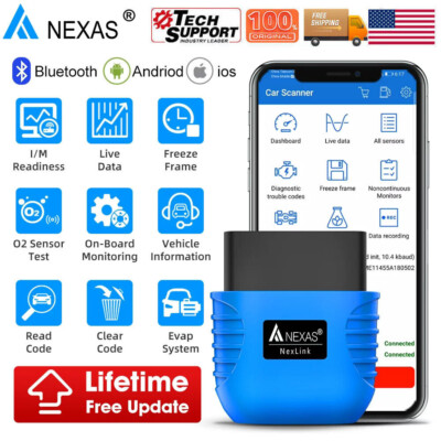 NEXAS NexLink Car Bluetooth OBDII EOBD Scanner Diagnostic Scan Tool Code Reader