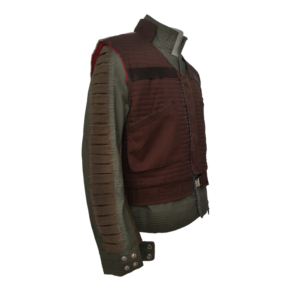Pre-owned Handmade Rogue One A Star Wars Story Jacket With Vest In Green